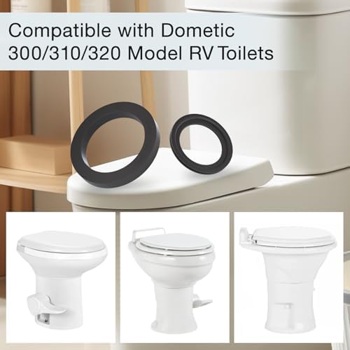 RV Toilet Dual Seal Kit ，385311652 RV Toilet Seal Ring + 385311658 Flush Ball - Image 3