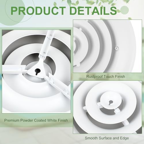 Therwen 1 Set 8 Inch Round Ceiling Diffuser Vent Cover - Image 3