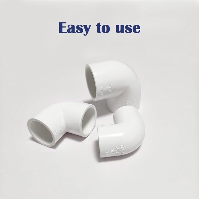 10PCS 1/2 Inch White PVC 90 Degree Elbow Adapter Pipe Fittings 2 Way Right - Image 5