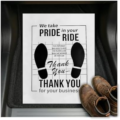 50PCS 16 x 20 Car Paper Floor Mat, Disposable Kraft Paper Vehicle Floor Foot by Guilcam