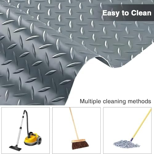 Diamond Plate Floor Mats Black 1.2×11m, Embossed Plate Matting, Diamond Pattern - Image 4