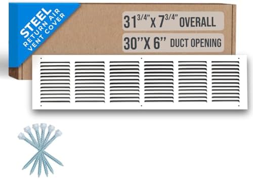 Fits 30x6 Duct Opening | Steel Return Air Grille by Handua | Vent Cover Grill by Handua