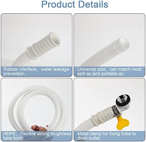 5 ft Portable AC Drain Hose, Air Conditioner Drain Hose - Image 3