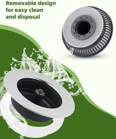 Universal 2PCS Kitchen Sink Strainer Stopper Combo, 3 in 1 Pop Up - Image 4