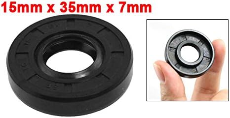 uxcell Metric Rotary Shaft Oil Seal 15x35x7mm TC Double Lips Rubber - Image 2