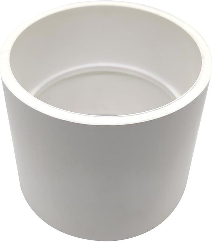 4" PVC Pipe Coupling Slip SCH40 White | Connector Adapter Pipe Fitting - Image 2
