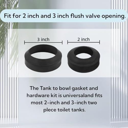 Universal Toilet Tank Repair Kit – 4 Heavy Duty 304 Stainless Bolts & 2 Seals - Image 2