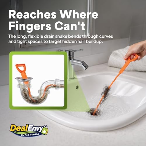 3 Pack 19.7in Drain Snake Hair Clog Remover - Image 4