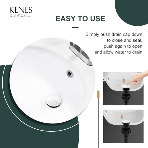 KENES White Bathroom Sink Drain - Image 5