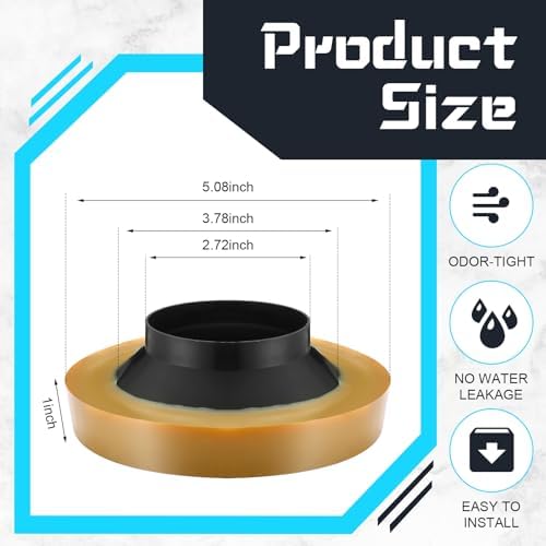 Marsui 12 Pack Wax Ring for Toilet, Thick Gasket 3-4 Inch Waste Line - Image 2