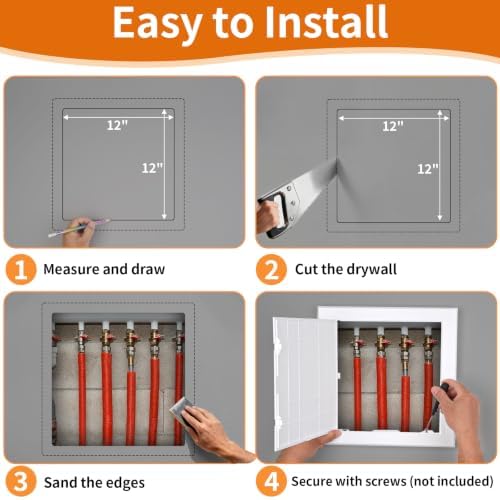Drywall Access Panel 12×12 in, Plastic Wall Hole Cover - Image 4