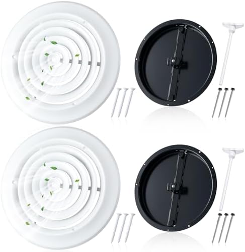 Therwen 2 Set 10 Inch Round Ceiling Diffuser Vent Cover by Therwen