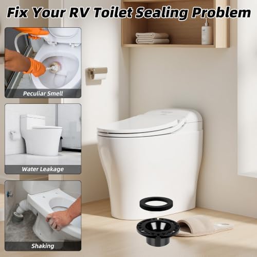RV Toilet Seal Kit with 12 inch Flexible Toilet Connector - Image 3