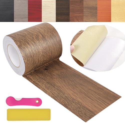 Wood Grain Repair Tape, 2.4inch X 32ft Self Adhesive Wood Colored Tape by ZERNBER