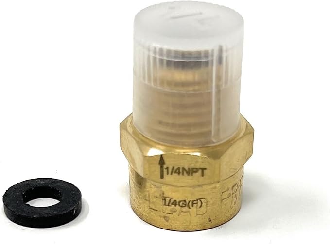 Cascada Lead-Free 1/4" G Thread Female to NPT Male Adapter | Brass Pipe Fitting - Image 5