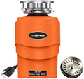 Garbage Disposal 1 HP Ultra Quiet Anti-Jam Grinding System Continuous Feed Food by MAXDISPOSER