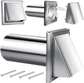 4 Inch Metal Dryer Vent Cover Stainless Steel Guard Wall Dryer Exhaust Cap by Demonwer