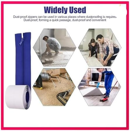 Zipper Door 4 Roll Dust Barrier Zipper, Instant Door Protection Self-Adhesive - Image 2