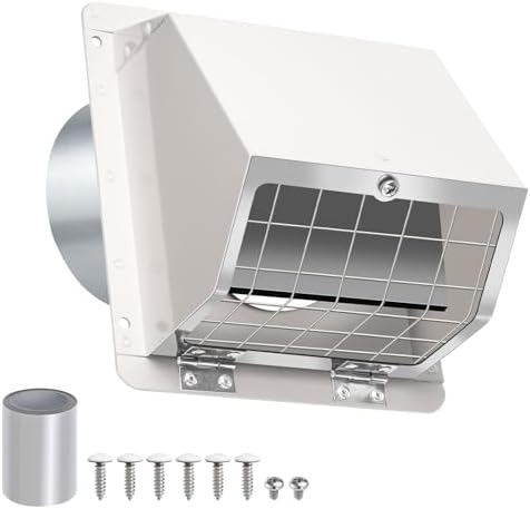 3 Inch Dryer Vent Cover Outside, Metal Exterior Vent Cover by JYINCPED