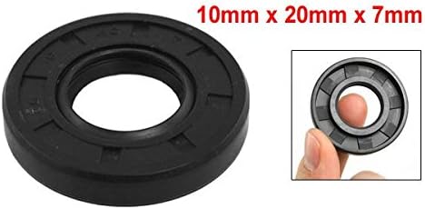 uxcell Metric Rotary Shaft Oil Seal 10x20x7mm TC Double Lips Rubber - Image 3