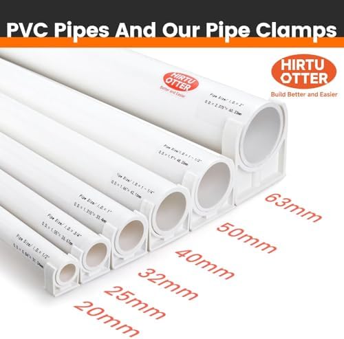 U-Shaped PVC Pipe Clamps Hanger White 32mm/1.26" - Image 3