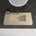 35" x 19" Bathroom Sink with Single Faucet Hole, Stone Resin Wall Mount Sink by MEDUNJESS