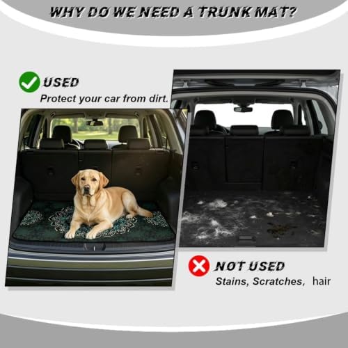 Green Boho Heavy Duty Trunk Mat 29"x39" - Image 4