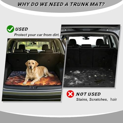 ELEQIN American Flag Eagle SUV Cargo Liner Trunk Mats - Image 4