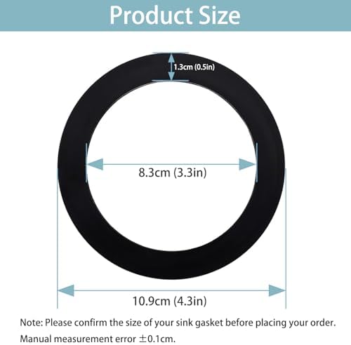 4Pack FLG-Seal Sink Seal Gasket Accessory, Putty-Free Rubber Seals Ring - Image 2