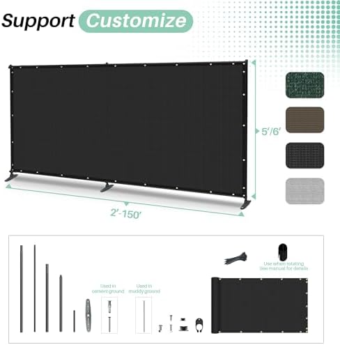 SunnyRoyal 6' x 95' Privacy Fence Screen Panel - Image 4