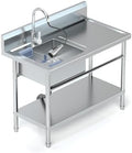 Stainless Steel Utility Sink Freestanding Single Bowl Laundry Sink by EHVCISTQProductShowcase