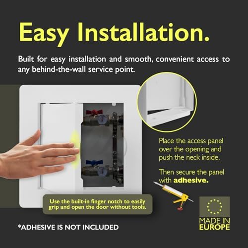 4x4 Access Panel for Drywall and Ceiling – White ABS Plastic Door Panel - Image 4