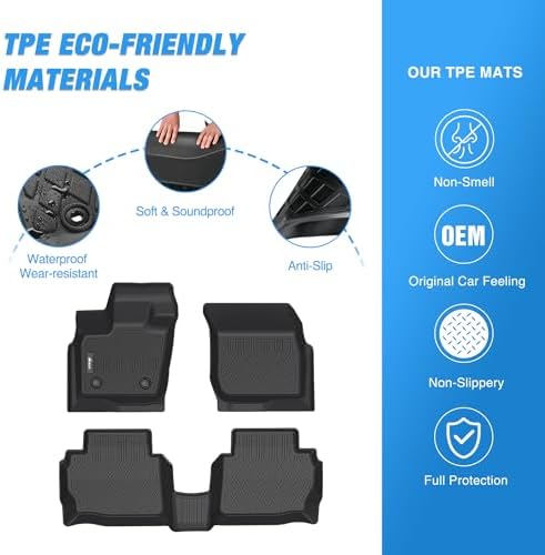 Nilight TPE Floor Mats for Ford Fusion Lincoln MKZ 2013 2014 2015 2016 - Image 3