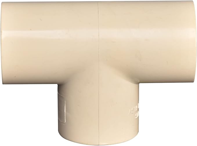 1/2" 10pcs CPVC TEE Pipe Fittings Coupling Adapter Beige | Slip to Slip to Slip - Image 5