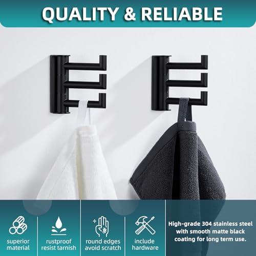 Angle Simple Swivel Towel Hooks - Image 4