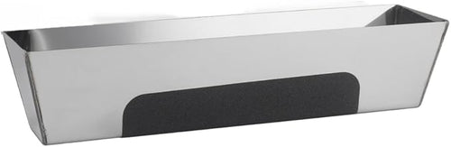 14" Stainless Steel Mud Pan, Anti-slip Base, Sheared Sides to Clean Knives by TVWVT