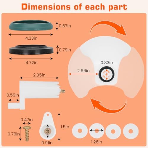 34117 Waste Ball Kit Partial Replacement 34120 42048 42209, RV Toilet Parts - Image 6