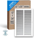 Fits 12x24 Duct Opening | Steel Return Air Grille by Handua | Vent Cover Grill by Handua