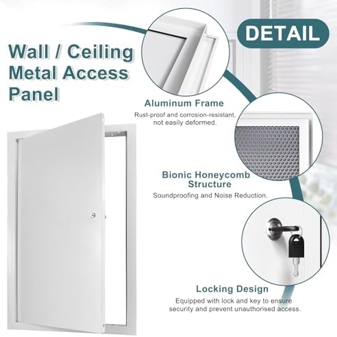 Access Panel 24x36 30x48 Inch, Aluminum Frame Access Doors White Opening Flap - Image 3