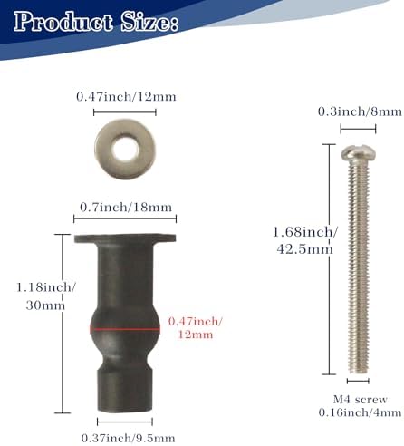 9mm Dia Toilet Seat Screws Replacement Kit Compatible - Image 2