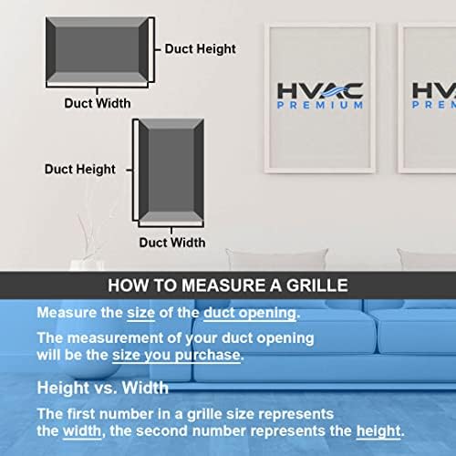 HVAC Premium 12'' x 12'' Flat Stamped Steel Return Air Grille - Image 2
