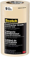 Scotch Contractor Grade Masking Tape, 0.94 inches by 60.1 yards, 36 Rolls by Unknown