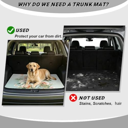 ELEQIN Cargo Mats for Back of SUV Sedan Truck, All Weather Heavy Duty Trunk Mat - Image 4