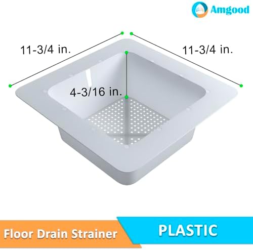 AmGood Flanged Plastic Floor Drain Strainer 11-3/4 in. x 11-3/4 in. x 4-3/16 in - Image 3