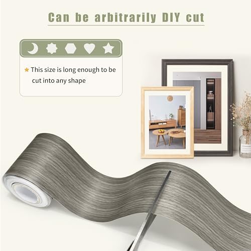 Besezx Wood Grain Tape, 3.9" X15', Self Adhesive Wood Grain Repair Patch - Image 6