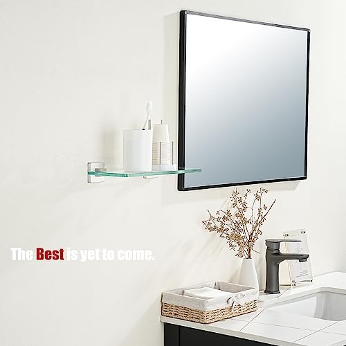 JQK Bathroom Glass Shelf, Tempered Glass Shower Storage 12 by 5 inches - Image 4
