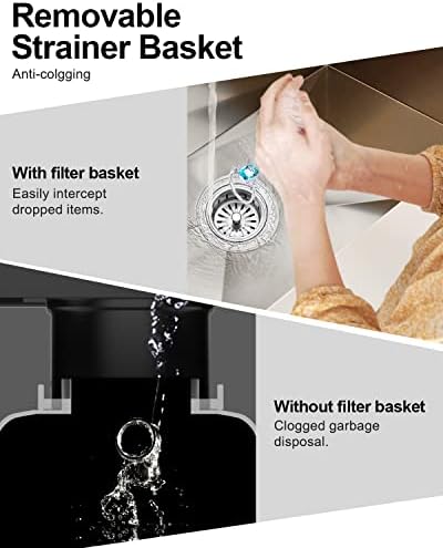 BOTEMY Extended Garbage Disposal Flange Basket Strainer Stopper, Deep 304 - Image 4