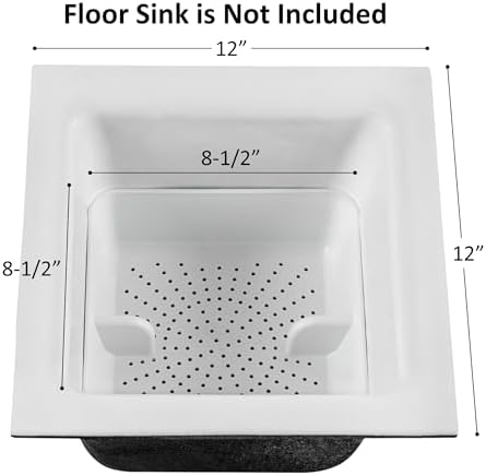 GSW 4 Pcs FS-PB ABS Plastic Floor Sink Drain Strainer Drop-in Basket, Catch - Image 5