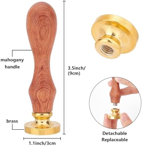 CRASPIRE Bow Wax Stamp Bowknot Wax Seal Stamp 30mm Vintage Removable Round - Image 2