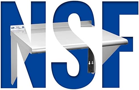 Hally Stainless Steel Shelf 18 x24 NSF Commercial Wall Mount Rack Shelving - Image 4